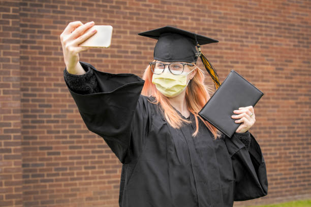 istock Class of 2020 Social Distancing Selfie 1219825503