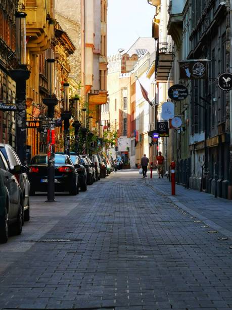 istock Empty Street in the Party District of Budapest 1219828169