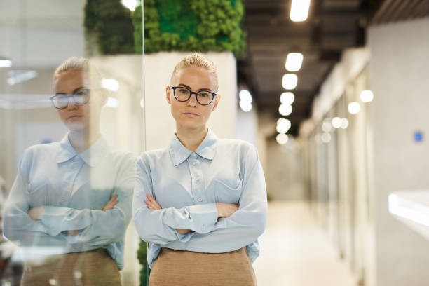 istock Young beautiful secretary at office 1219834726