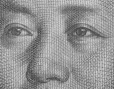 close-up portrait of Mao Zedong on Chinese 100 yuan currency