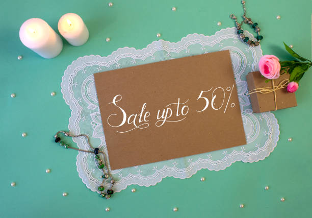 istock Card, banner, pattern for a discount of 50 percen 1219838711