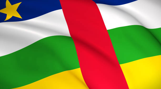 istock Central African Republic National Flag (Central African flag) 1219839402