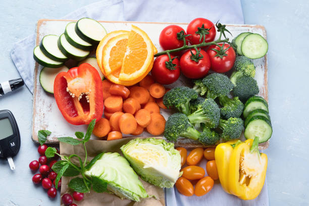 istock Low glycemic healthy foods for  diabetic diet. 1219841279