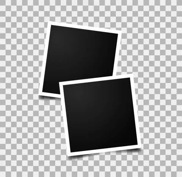 Vector illustration of Realistic photo frames.