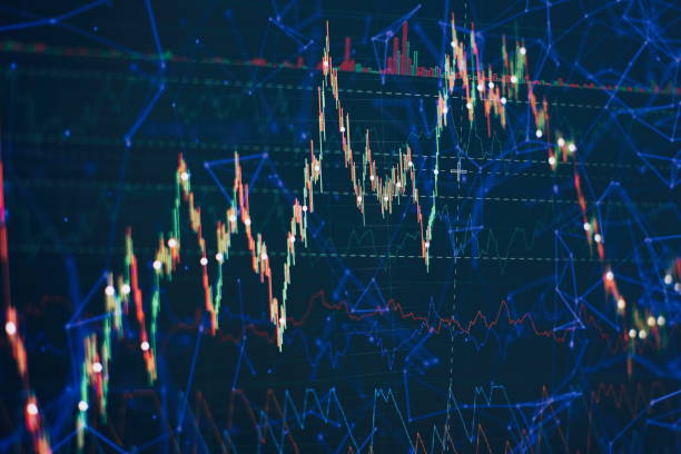 istock Charts of financial instruments with various type of indicators including volume analysis for professional technical analysis on the monitor of a computer. 1219844893
