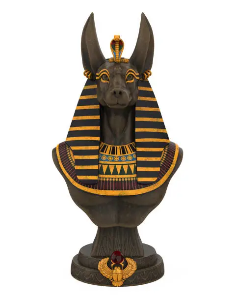 Photo of Egyptian Anubis Statue Isolated