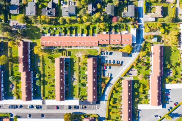 istock Aerial view of villa area 1219849004