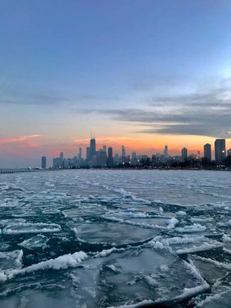 istock Chicago skyline in winter 1219851915