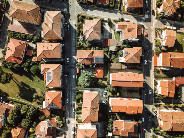 istock empty city for the lockdown aerial view 1219856446