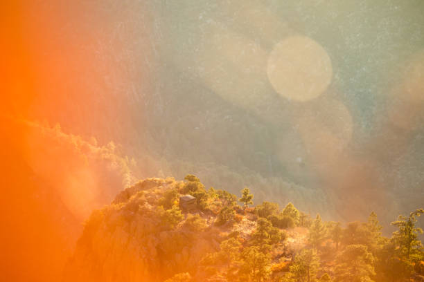 Shadows of mountain range at sunset in Nevada, Goshute mountains