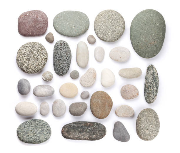 istock Set of various sea stones. Isolated 1219859361