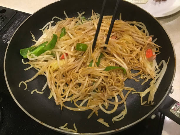 istock Yakisoba made at home with family 1219869996