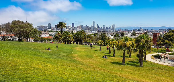 View from Dolores Park on downtown San Francisco