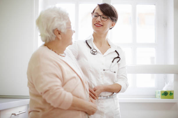 istock Senior woman at the doctor 1219872935