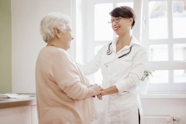 istock Senior woman at the doctor 1219873598