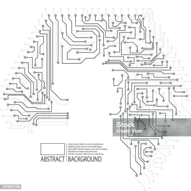 Abstract Background Motherboard Connection Lines Dots Stock ...
