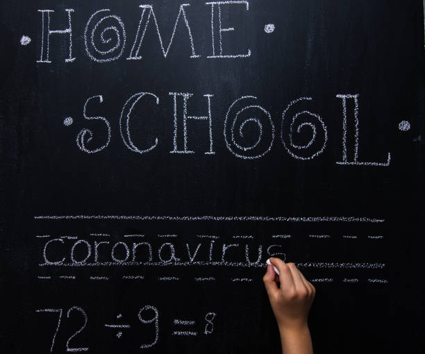 istock Home School Lesson During Covid-19 Lockdown 1219877903
