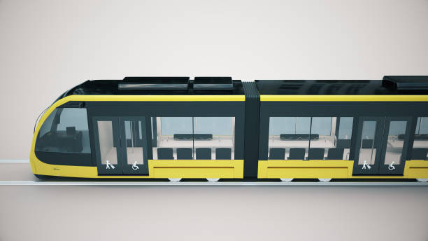 istock 3d model of a modern yellow tram 1219879815