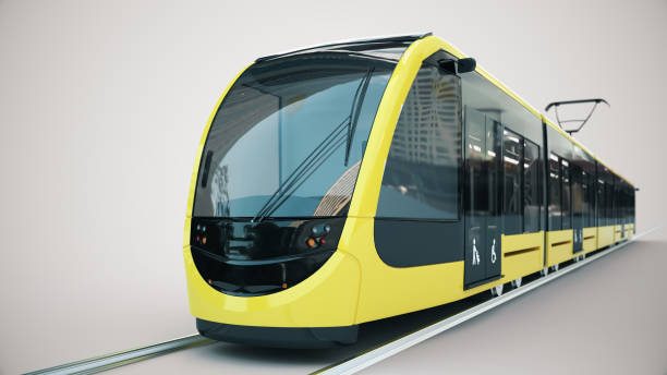 istock 3d model of a modern yellow tram 1219879825