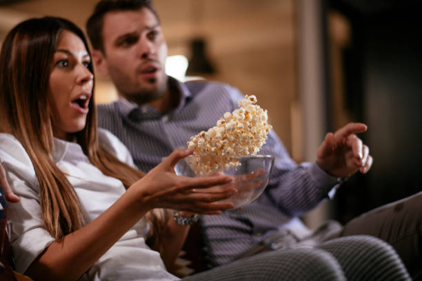 istock Couple having fun at home 1219881205