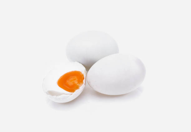 istock Salted duck eggs isolated on white background. 1219881474