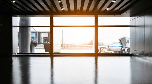 istock Empty entrance hall in airport 1219893450