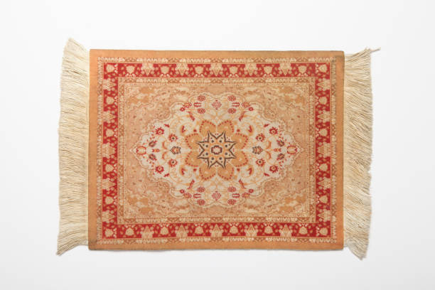 image isolée d’un tapis moyen-oriental traditionnel - carpet rug persian rug persian culture photos et images de collection