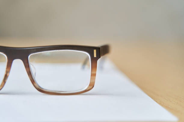 istock Fashionable brown eyeglass frame. Glasses for myopia 1219899205