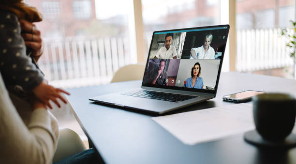 istock Businesspeople having a video conference 1219900593