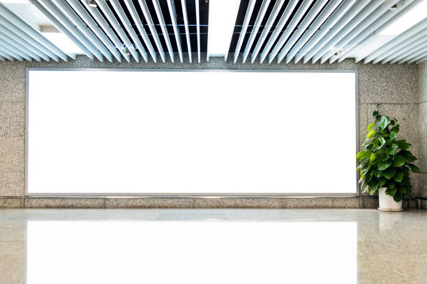 istock Blank billboard on the corridor of airport 1219901129