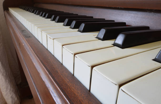 istock The keys of a dusty old piano 1219901748