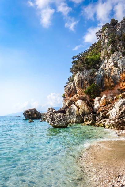 Cala Fuili beach in Orosei Golf, Sardinia, Italy