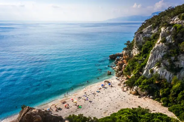 Cala Fuili beach in the Golf of Orosei, Sardinia, Italy