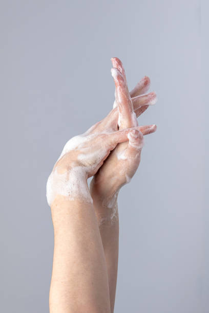 istock Foamy hands and marseille's soap 1219904828