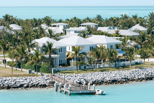 Key West Town Residential Island stock photo