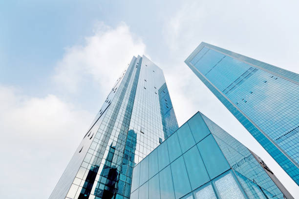 istock Looking at the skyscrapers from below 1219909313