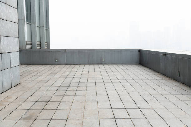 istock Pedestrian walkway outside the office building 1219911489