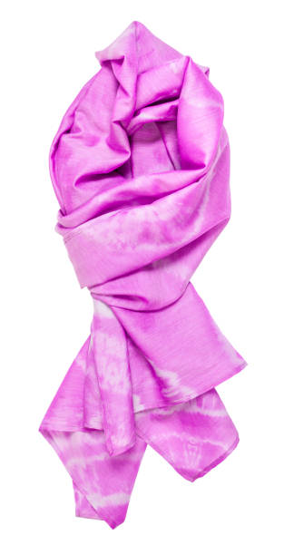 istock tied pink scarf with abstract pattern isolated 1219911628