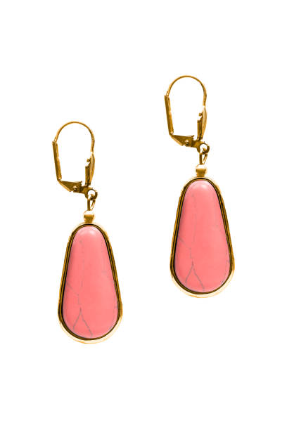 istock Coral earrings isolated 1219912489