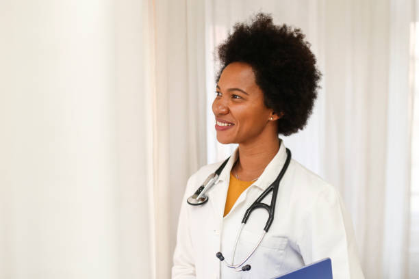 istock Female African doctor 1219915404