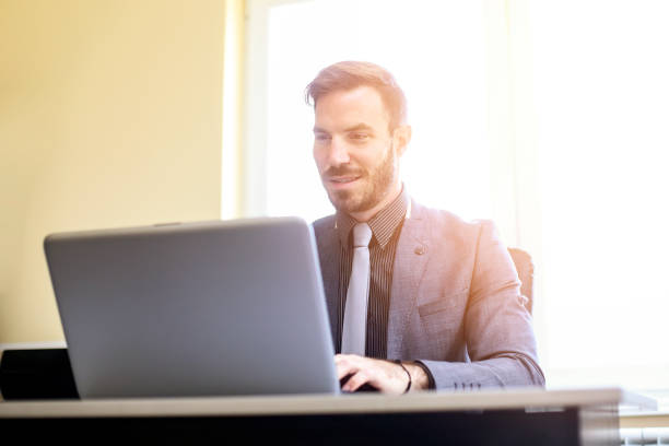 istock Businessman working in an office 1219916241
