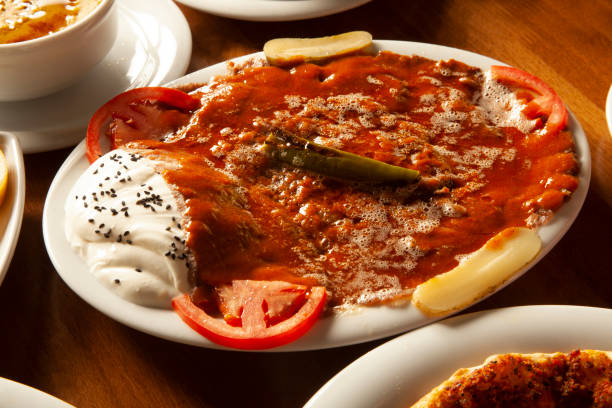 istock Turkish traditional iskender kebab. Yoghurt. 1219917700
