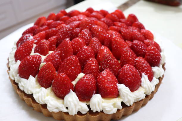 istock Home-made Delicious Strawberry Tarts. 1219917809