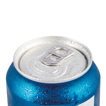 Close up detail of a can of drink