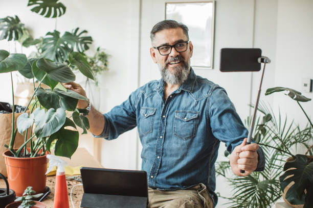 istock Gardening vlogging during isolation period 1219919170