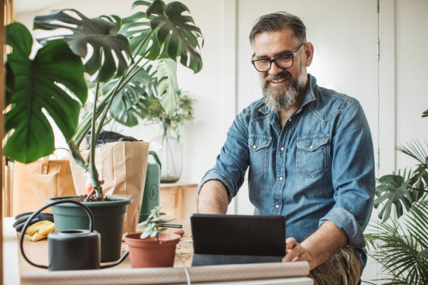 istock Gardening vlogging during isolation period 1219919304
