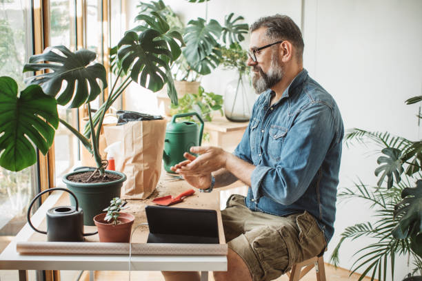 istock Flower gardening during isolation period 1219919315