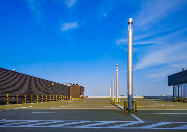 istock Parking on the roof at sunny cloudy day 1219921952