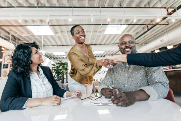 istock Happy to sign our agreement 1219924870