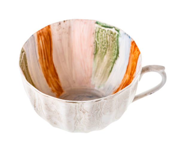 istock empty hand painted porcelain teacup isolated 1219924937